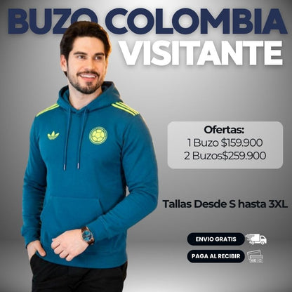 BUZO COLOMBIA VISITANTE - LOGO BORDADO