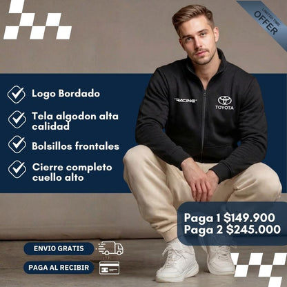BUZO CUELLO ALTO BORDADO RACING CAR