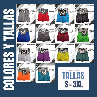 Bóxer Masculino Medallo Core - Lleva Promo de 3 Boxers