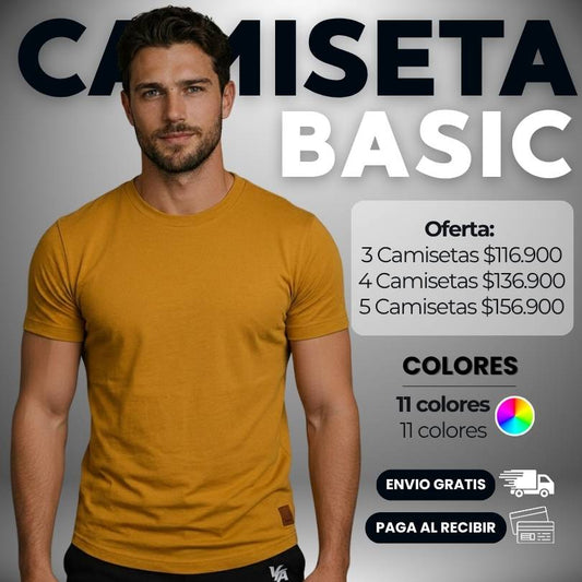 CAMISETA BASIC PACK de 3 (LLEVA PACK DE 4 Y 5)